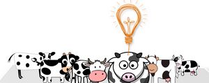 Preview wallpaper idea, lamp, cows, art