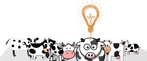 Preview wallpaper idea, lamp, cows, art
