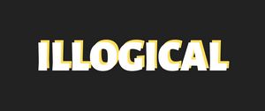 Preview wallpaper illogical, inscription, word, minimalism