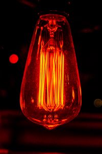 Preview wallpaper incandescent lamp, lamp, light, red