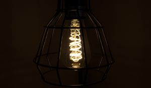 Preview wallpaper incandescent lamp, lamp, light, construction, dark