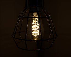 Preview wallpaper incandescent lamp, lamp, light, construction, dark