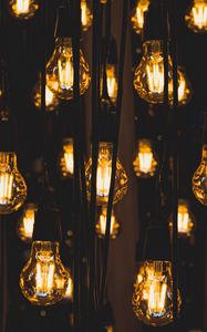 Preview wallpaper incandescent, light bulbs, light, lighting, dark