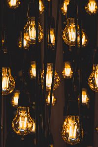 Preview wallpaper incandescent, light bulbs, light, lighting, dark