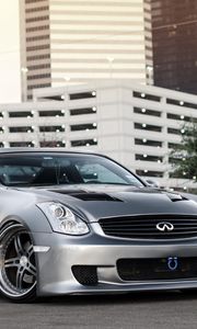 Preview wallpaper infiniti g35, blue, city, light