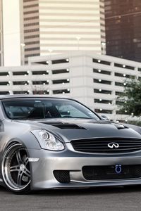 Preview wallpaper infiniti g35, blue, city, light