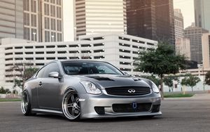 Preview wallpaper infiniti g35, blue, city, light