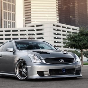 Preview wallpaper infiniti g35, blue, city, light