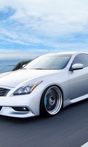 Preview wallpaper infiniti, g37, coupe, side view, speed