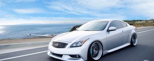 Preview wallpaper infiniti, g37, coupe, side view, speed