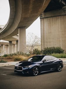 Preview wallpaper infiniti q60, infiniti, car, blue