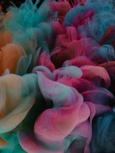 Preview wallpaper ink, liquid, mixing, colorful, macro, abstraction