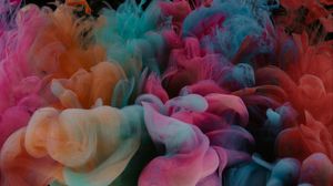 Preview wallpaper ink, liquid, mixing, colorful, macro, abstraction