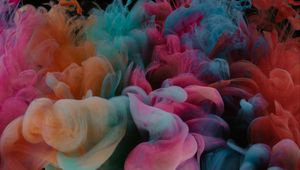 Preview wallpaper ink, liquid, mixing, colorful, macro, abstraction