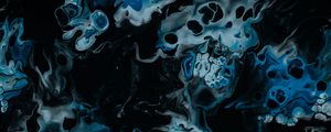 Preview wallpaper ink, liquid, stains, spots, fluid art, blue