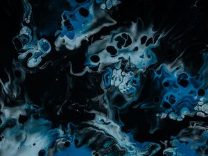 Preview wallpaper ink, liquid, stains, spots, fluid art, blue