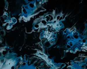 Preview wallpaper ink, liquid, stains, spots, fluid art, blue