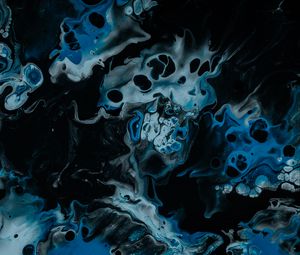Preview wallpaper ink, liquid, stains, spots, fluid art, blue