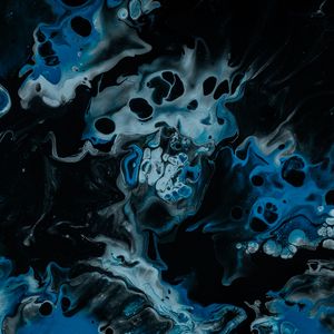 Preview wallpaper ink, liquid, stains, spots, fluid art, blue