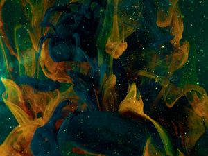 Preview wallpaper ink, paint, liquid, water, particles, colorful