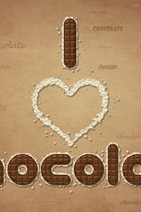 Preview wallpaper inscription, addiction, chocolate, sweets