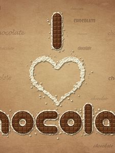 Preview wallpaper inscription, addiction, chocolate, sweets