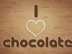 Preview wallpaper inscription, addiction, chocolate, sweets