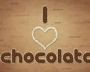 Preview wallpaper inscription, addiction, chocolate, sweets