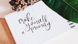 Preview wallpaper inscription, advice, lettering, pine cones, plant