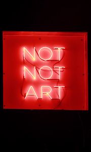 Preview wallpaper inscription, art, neon, backlight