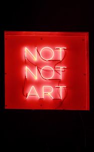Preview wallpaper inscription, art, neon, backlight