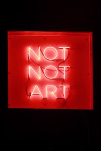 Preview wallpaper inscription, art, neon, backlight