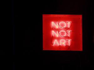 Preview wallpaper inscription, art, neon, backlight