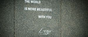 Preview wallpaper inscription, asphalt, quote