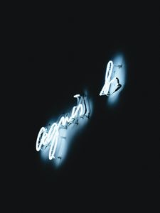 Preview wallpaper inscription, backlight, neon, black