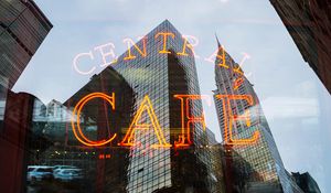 Preview wallpaper inscription, cafe, light, backlight