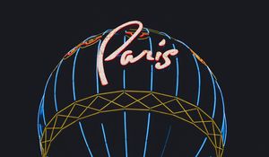 Preview wallpaper inscription, glow, neon, ball, darkness