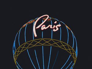 Preview wallpaper inscription, glow, neon, ball, darkness
