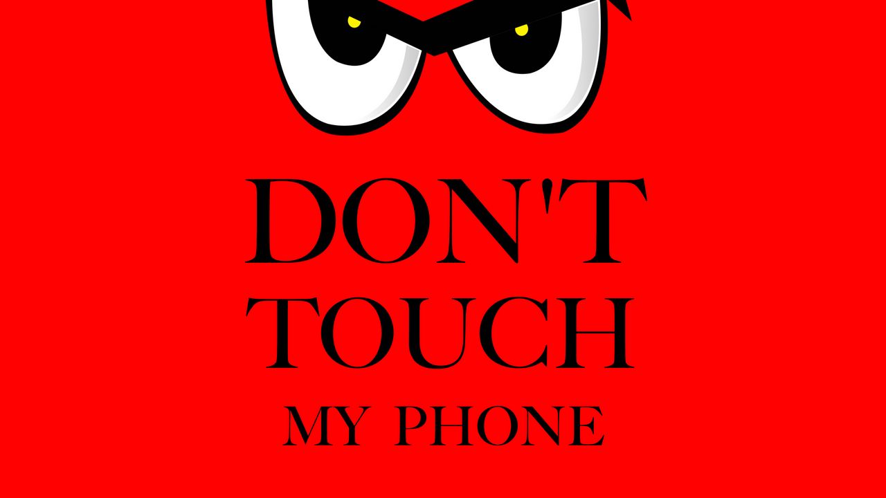 Wallpaper inscription, humor, joke, objection, touch, eyes