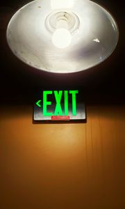 Preview wallpaper inscription, lamp, exit