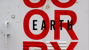 Preview wallpaper inscription, letters, red, wall, surface