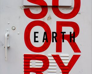 Preview wallpaper inscription, letters, red, wall, surface