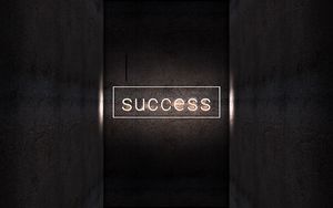 Preview wallpaper inscription, light, neon, success