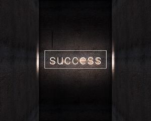 Preview wallpaper inscription, light, neon, success