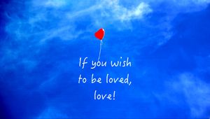 Preview wallpaper inscription, love, balloon, motivation, inspiration, sky