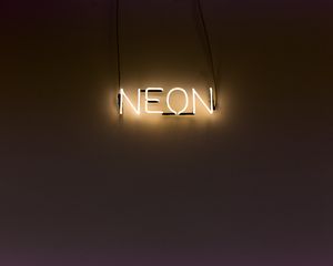 Preview wallpaper inscription, neon, backlight, wall