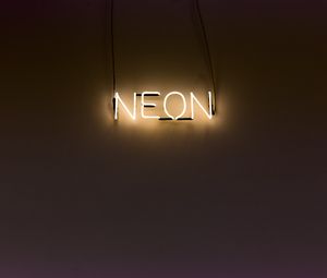Preview wallpaper inscription, neon, backlight, wall