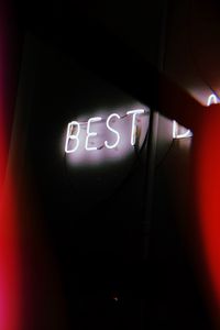 Preview wallpaper inscription, neon, backlight, wall, best