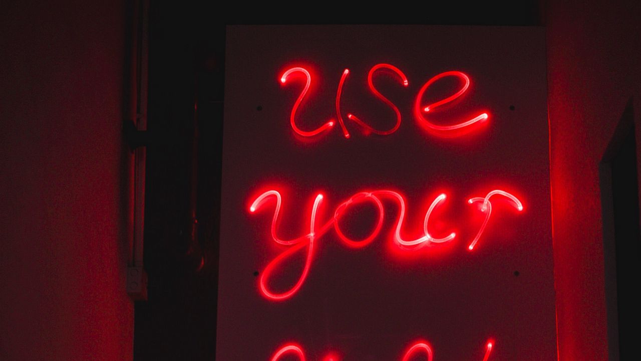 Wallpaper inscription, neon, highlighting, motivation