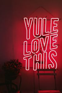 Preview wallpaper inscription, neon, lights, red, white, light